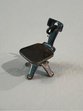 Miniature Sterling Silver Swivel Chair Charm